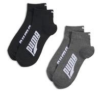 PUMA Chaussettes trois-quarts Unisexe (lot de 2), Vêtements, Noir/Blanc, 35-38 35-38