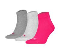 Puma Chaussettes Unisex Quarters, Pack De 3 - Quarter Plain 3P, Logo, Uni