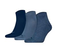 Puma Chaussettes Unisex Quarters, Pack De 3 - Quarter Plain 3P, Logo, Uni