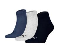 Puma Chaussettes Unisex Quarters, Pack De 3 - Quarter Plain 3P, Logo, Uni