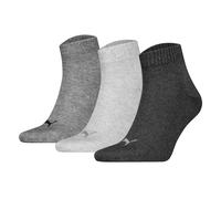 Puma Chaussettes Unisex Quarters, Pack De 3 - Quarter Plain 3P, Logo, Uni