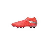 PUMA Chaussure de foot 'Future 9 Pro' gris argenté / rouge néon / noir, Taille 44