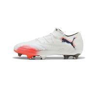 PUMA Chaussure de football basses FUTURE 8 ULTIMATE FG Unisexe, Chaussures, Blanc/Noir/Glowing Rouge, 39 39