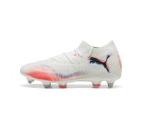 Puma Chaussures de Football Unisexe Future 8 Match MXSG, Blanc Noir-Rouge Brillant, 41 EU, Puma Puma Blanche, Noire, Rouge éclatante, 42 EU
