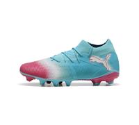 PUMA Chaussure de football FUTURE 8 MATCH RE-CHARGE FG/AG Unisexe, Chaussures, Hero Bleu/Blanc/Sunset Rose, 44.5 44.5