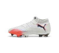 PUMA Chaussure de football FUTURE 8 ULTIMATE FG Unisexe, Chaussures, Blanc/Noir/Glowing Rouge, 44.5 44.5