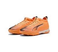 PUMA Chaussure de Football mi-Hautes Ultra 6 Match TT Enfant et Adolescent 33, Heat Fire Black Glowing Red Orange