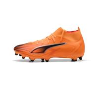 PUMA Mixte Ultra 6 Match+ FG/AG Chaussure de Football, Heat Fire Noir/Rouge Brillant, 48.5 EU