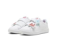 PUMA Chaussures à Scratch Smash 3.0 Badges Enfant 31, White Safe Lake Red Fire Blue