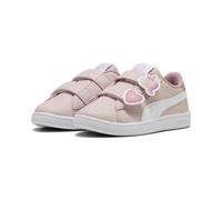 PUMA Chaussures à Scratch Smash 3.0 Badges Enfant 32, Mauve Mist White Pink
