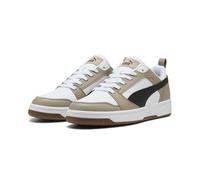 PUMA Mixte Rebound V6 Low Basket, White Black Ice Coffee, 46 EU