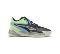 PUMA Chaussures de basket-ball Dagger pour homme, Noir-lumineux Aqua-Green Glare Ah25, 40 EU