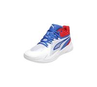 Puma Chaussures de basket-ball Dagger unisexe pour adulte, Blanc-bleu montagne-rouge pour tous les temps, 39 EU
