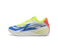 PUMA Chaussures de basketball All-Pro NITRO™ Unisexe, Chaussures, Blanc/Jaune Alert/Rose Alert, 42.5 42.5