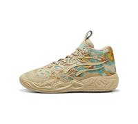 PUMA Chaussures de basketball MB.04 Flare Unisexe, Chaussures, Light Sand/Aquatic/Orange Glo, 38.5 38.5