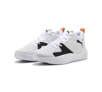 PUMA Chaussures de Basketball mi-Hautes Court Pro 3 Unisexe 40, White Black Melon Glow Orange