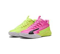 PUMA Chaussures de Basketball mi-Hautes Dagger 2 Unisexe 44.5, Lime Squeeze Bright Aqua Black Yellow Blue