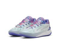 PUMA Chaussures de Basketball Stewie 4 Prism Femme 44, White Light Aqua Blue
