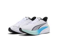 PUMA Chaussures de course Darter Pro unisexes, Blanc/noir/menthe/bleu/vert, 43 EU