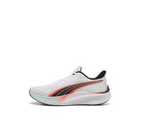 PUMA Chaussures de Course Pounce Lite Unisexes, Puma Blanc, Rouge Vif, 42.5 EU