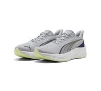 PUMA Chaussures de Course sur Route Unisexe Darter Pro 2, Argent Vif, Prune et Pomme Spritz, Pointure 42 EU, Spritz Pomme Prune foncée argentée éclatante, 43 EU