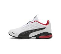 PUMA Chaussures de Course sur Route Unisexe Electro SL, Blanc et Noir, pour Tous Les Temps, Rouge, 44 EU, Puma White PUMA Black for All Time Red, 44.5 EU