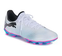 Puma Men Future 7 Play Fg/Ag Soccer Shoes, Puma White-Puma Black-Poison Pink, 44 EU