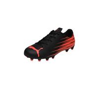 Puma Chaussures de Football Attacanto II FG/AG Jr Unisexes pour Enfants, Puma Noir et Rouge, 32 EU
