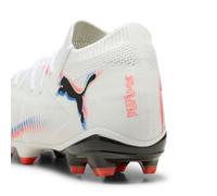 Puma Chaussures De Football Future 8 Match Fg/Ag Femme, Chaussures, Blanc/Noir/Glowing Rouge, 37.5 White,Black,Glowing Red