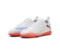 PUMA Chaussures de Football Future 8 Play TT Enfant et Adolescent 31, White Black Glowing Red