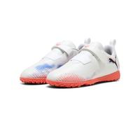 PUMA Chaussures de Football Future 8 Play TT Enfant et Adolescent 35, White Black Glowing Red