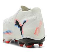 PUMA Mixte Future 8 Pro FG/AG Chaussure de Football, Blanche, Noire, Rouge éclatante, 44 EU