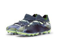 Puma Unisex Youth Future 7 Match FG/AG JR Soccer Shoe, Gray Skies-Puma White-Fizzy Apple, 34 EU