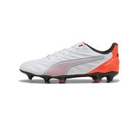 PUMA Chaussures de football KING PRO MxSG Unisexe, Chaussures, Blanc/Silver/Glowing Rouge, 42.5 42.5