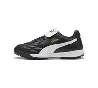 PUMA Chaussures de football KING TOP TT Unisexe, Chaussures, Noir/Blanc/Doré, 45 45