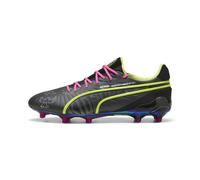 PUMA Chaussures de football KING ULTIMATE x KIDSUPER FG/AG Unisexe, Chaussures, Noir/Electric Lime/StronGris, 46 46