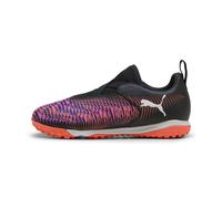 PUMA Chaussures de football mi-hautes sans lacets FUTURE 8 MATCH TT Enfant et Adolescent, Chaussures, Noir/Blanc/Glowing Rouge, 38 38