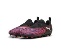PUMA Chaussures de Football sans Lacets Future 8 Match MG Enfant et Adolescent 34, Black White Glowing Red
