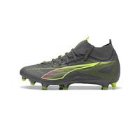 PUMA Ultra 5 Match+ FG/AG Wn's, Chaussure de Football Femelle, Matte Aged Silver-Yellow Alert-PUMA Aged Silver,