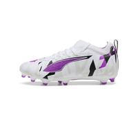 Puma Chaussures De Football Ultra 5 Match Forever Fg/Ag Enfant Et Adolescent, Chaussures, Blanc/Pure Magenta/Feather Gris, 37.5 White,Pure Magenta,Feather Gray