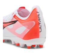 Puma Chaussures De Football Ultra 5 Match Mg Unisexe, Chaussures, Blanc/Noir/Glowing Rouge, 42 White,Black,Glowing Red