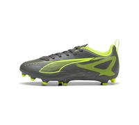 PUMA Chaussures de football ULTRA 5 PLAY FG/AG Enfant et Adolescent, Chaussures, Matte Aged Silver/Jaune Alert/Aged Silver, 38 38