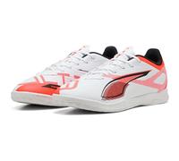 Puma Ultra 5 Play IT, Chaussure de Football Unisexe, Puma White-Puma Black-Glowing Red,