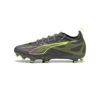 PUMA Ultra 5 Pro FG/AG JR, Chaussure de Football Unisexe, Matte Aged Silver-Yellow Alert-Sun Struck,