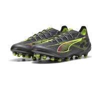 PUMA Ultra 5 Ultimate AG Audacity - Argent vieilli mat/Jaune/Sun Struck Femme - Herbe synthétique (AG) 37½