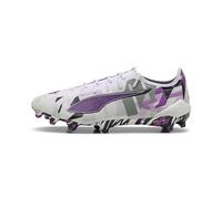 PUMA Chaussures de football ULTRA 5 ULTIMATE FOREVER FG Unisexe, Chaussures, Blanc/Pure Magenta/Feather Gris, 42 42