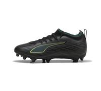 PUMA Ultra 6 Match FG/AG JR Chaussures de Football, Black-Fizzy Light Green Terrain, 44 EU, Puma Noir pétillant Vert Clair Terrain, 28 EU