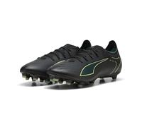 PUMA Chaussures de Football Ultra 6 Match FG/AG Unisexes, Puma Noir pétillant Vert Clair Terrain, 46 EU