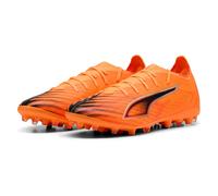 PUMA Chaussures de Football Unisexe Ultra 6 Match MG, Heat Fire Noir-Rouge Brillant, 45 EU, Heat Fire PUMA Noir/Rouge Brillant, 46 EU