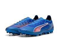 PUMA Chaussures de Football Ultra 6 Match MG Unisexes, PUMA Ultra Bleue, Blanche et Rouge, 39 EU